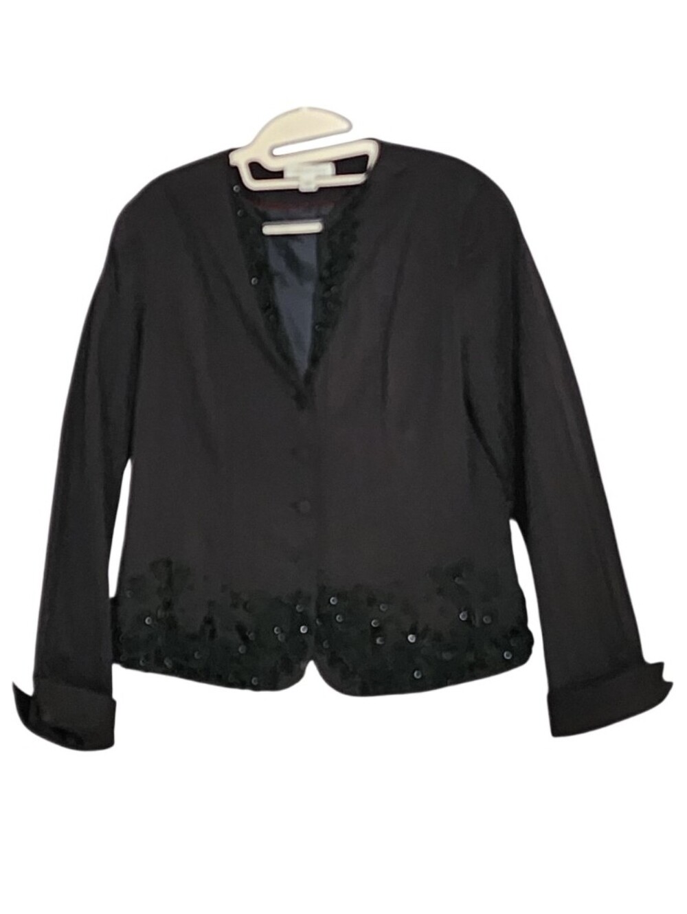 Coldwater Creek Black Embellished Women's Blazer